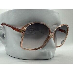 New 1970s Vintage Oversize Sunglasses | NOS | Square Bottom Style | Crystal Pink